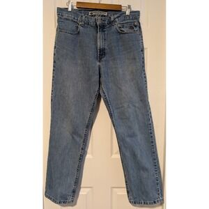 Vtg Harley Davidson Mens Blue Denim Jeans Straight Leg Size 34x30 MotorClothes